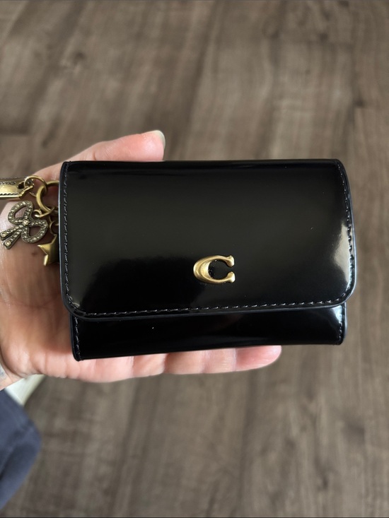 Coach Handbags - Coach Essential Flap Mini Card Case with Gold Charms